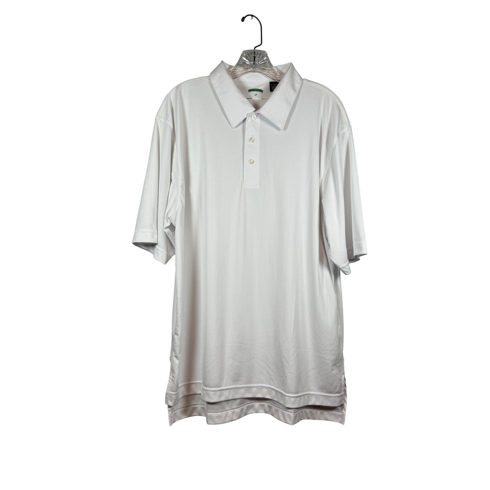SKINS GAME Performance Dry Ply Golf Polo, Bright White, Size Medium
